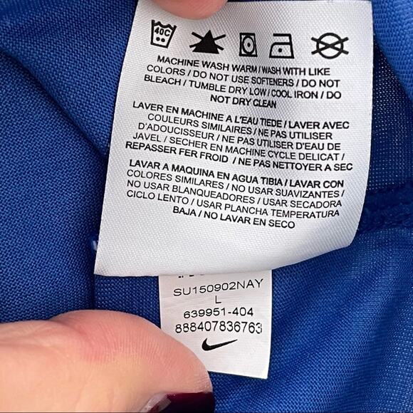 Nike Golf Dri-Fit Tour Performance Colorblock Royal Blue S/S Men's Shirt Size L - Picture 10 of 11